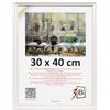 3-B Cornice portafoto Mori - Bianco - 30 x 40 cm - Cornice in legno, cornice per documenti con vetro acrilico