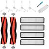 Chuancheng Kit di 12 Accessori per Dreame D9 D9 Max D9 Max Gen2 D9 PRO L10 PRO | 2 spazzole principali, 4 spazzole laterali, 4 filtri, 1 spazzola per la pulizia, 1 cacciavite (bianco)