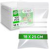 ONIX TECH 100 Pezzi Bustine Trasparenti Richiudibili con Bande Bianche 18 x 25 cm PE - Food Safe - Buste Plastica Richiudibili con Zip per Confetti Congelatore Caramelle - Spessore 0,04 mm G.160 - ONIX TECH