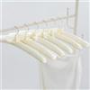 Cocomaya 5 grucce in raso avorio da 43 cm, in morbida seta, per camicia, cappotto, abito da sposa, maglione con gancio girevole in oro (gancio avorio/oro, 5)
