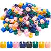 GORGECRAFT 210pz 7 Colori Taglia Abbigliamento Grucce Marcatori Etichette Vuote Colorate Kit Assortimento Indumenti in Plastica Adatto Asta da 9.5mm per Rack Etichette Numeriche A Scatto Codifica