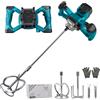 WingFly Miscelatore senza fili per vernice e calcestruzzo compatibile con batteria Makita 18 V, miscelatore elettrico a pagaia con 6 velocità, 2 fruste, per miscelare malta per mangimi (senza batteria)