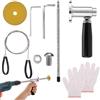 Lyreh Tagliatubi Interno per Tubi in PVC, Tagliatubi Interno Acciaio Tubi in PVC con Profondità di Taglio Regolabile di 17,78cm Compatibile con Trapani da 0,95cm Adatto per Tubo da 3,81-20,32cm