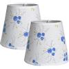 Sinta 2 Pezzi 5.9/15cm inch E14/E27 Paralumi per Lampade Floreale Piccolo Paralumi Lampadari Lampadario e Lampada a Muro,Blu