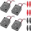 Youmile 4 pz Nero Mini Piezo Sirena di Allarme 12V DC 110dB Assicurazione Antifurto HighDecibel Square Shell Allarme Buzzer Attivo con Clip a Coccodrillo per Casseforti Auto