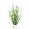Flair Flower 020700GN Bianco, Tavolo, Verde, Artificiale, cespugli, Piante Ornamentale, rampicante, Vaso, Decorazione, Fascio Decorativo, arrangiamento Erba, 45 cm, 16x45x16 cm