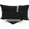 Bassetti Completo Letto Matrimoniale, Pop Color Double, Lenzuola, 100% cotone, Fumo, 240 x 280