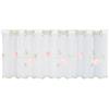 Gardinia Sehlbach Tenda bistrot in voile con ricamo floreale, Bianco, 135 x 45 cm, Ricamo elegante, Tocco floreale, Tessuto trasparente, Fissaggio facile, Certificata