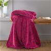 Catherine Lansfield Raschel Velvet Touch - Coperta 130 x 170 cm, colore: Rosa acceso