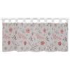 Gardinia Sehlbach Tenda bistrot con stampa di rose all-over, Rosa, 135 x 45 cm, Stampa di rose, Traslucida, Montaggio semplice, Certificata Oeko-Tex