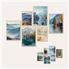AG Design® Set DOPPIO LATO di 6 Poster Set Foresta d'Autunno e Stampe d'Arte | 4 pz x 30 × 42 cm + 2 pz x 21 × 30 cm | Per Camera da Letto, Soggiorno, Cucina e Ufficio | Senza Cornici | AP6 351302