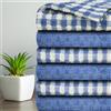 Casabella Confezione da 6 strofinacci da cucina in spugna di cotone, set di strofinacci da cucina morbidi e altamente assorbenti, prezzo imbattibile (set da 6 pezzi, blu)
