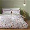 Catherine Lansfield Set copripiumino singolo reversibile in cotone spazzolato Grasmere floreale verde