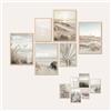 AG Design® Set DOPPIO LATO di 6 Poster Set Pampas Beige e Stampe d'Arte | 4 pz x 30 × 42 cm + 2 pz x 21 × 30 cm | Per Camera da Letto, Soggiorno, Cucina e Ufficio | Senza Cornici | AP6 351330