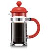 Bodum 1913-04 CAFFETTIERA Caffettiera a stantuffo con coperchio in plastica, 3 tazze, 0,35 l, acciaio inox