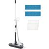 Polti Moppy Lavapavimenti con Vapore Senza Cavo/Cordless, Colore Bianco + PAEU0342 Moppy Kit 2 Panni Universali