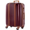 FERGÉ Trolley bagaglio a mano MILANO - Valigia rigida 54 x 35 x 20 cm valigetta bagaglio cabina 4 ruote rosso