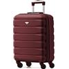 Flight Knight Valigie Rigide in ABS Leggere a 4 ruote - Bagaglio a mano approvato per oltre 35 compagnie aeree come British Airways, easyJet e dimensioni massime per Lufthansa 55 x 40 x 23 cm