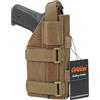 EXCELLENT ELITE SPANKER Fondina tattica universale per pistola Fondina per pistola regolabile Fondina per cintura/gamba per softair per G17 G18 G19 G26 G34 M1911 XD-45acp CZ P-10C (Nero)