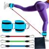 Quixotical Fasce di Resistenza alla Caviglia con Polsini, Attrezzatura per Allenamento Glutei, Attrezzatura per Esercizi per Gambe e Glutei, Ankle Straps Gym per Uomo & Donna (Blu)