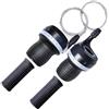 Kiuiom Lever Twist Shifter velocità con Lmpugnatura della Bicicletta,Leva del Cambio Universale 3x7 velocità,Leva del Cambio Twist per Mountain Bike,Biciclette da Città,Nero