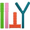 Hoaisun Tubi sensoriali da masticare per bambini autistici, confezione da 4 giocattoli masticabili in silicone per bambini con autismo, ADHD, SPD, mordere, esigenze di dentizione, giocattolo in silicone