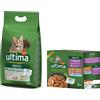 Affinity Ultima 2.5 kg / 3 kg Ultima Cat Crocchette per gatto + umido gratis! - 3 kg Adult Pollo + 8 x 85 g Sterilized Mix I (Pollo, Tacchino, Salmone, Trota)