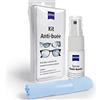 ZEISS - Kit anti-appannamento per occhiali, obiettivo fotografico, fotocamera e maschera sci o piscina - 1 spray anti appannamento 15 ml + panno in microfibra 13 x 13 cm