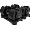BRAINGAIN Manubri regolabili, 2 manubri da 24kg / 40kg con pesi convenienti, pesi regolabili, manubri salvaspazio per la casa (Black, 24kg Pair)