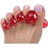 Tech Love Divaricatore per Tutte Le Dita Dei Piedi, Separatore in Silicone per Alluce Valgo Corretto, Esercizi Di Yoga, Distensore per Alluce Per L'allineamento Del Piede, Rosso