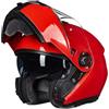ILM Casco Moto Modulare Doppia Visiera Omologato ECE22.06 Modello 159,Rosso,L