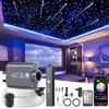 SUNKENET 16W Meteor RGBW cielo stellato led, APP Bluetooth/Remote/Controllo Musica fibra ottica+Kit luci stelle cadenti, 550pcs*0.75mm*4m per Auto/Casa/Teatro