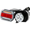 DARKGUARD luci Posteriori LED Magnetico per Rimorchio 10-30V Cablato con Cavo 7,5m Spina a 7 Poli E-marcato,Set Kit Fanale Posteriore LED Impermeabile Universale per Camion Caravan Van Trattore
