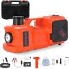 VOBOR Cric Elettrico 5T, 12V Sollevatore Auto Martinetto Idraulico con Pompa di Gonfiaggio e Fari A LED, 150-450 mm Car Electric Jack per Auto e SUV