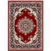 Pierre Tappeti Parure (3 pezzi) di Tappeti economici persiani orientali stile classico 4480 rosso tris scendiletto (1 pezzo 70x130 + 2 pezzi 55x105)