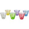 NARCISO 12 Bicchieri Acqua Vetro Colorati Multicolore Eleganti e Raffinati per Uso Quotidiano, Set Bicchieri Acqua e Vino, Coca Cola, Bicchiere da 250ml, Colori Assortiti Stile a Bolle (Bubble)