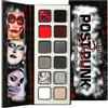 Afflano Palette di ombretti nero bianco grigio bianco bianco nero rosso goth halloween eyeshadow pallet argento glitter rosso palete colorato emo grunge gotico smokey occhi horror vampir zombie trucco
