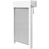 Schellenberg 39054 - Set di tapparelle per finestre, sistema di tapparelle in PVC, 75 x 90 cm, colore: bianco/grigio, accorciabile in altezza, larghezza, con isolamento EPS e accessori per il