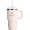 STANLEY Quencher H2.0 - Bicchiere con manico e cannuccia, coperchio Flowstate a 3 modalità, compatibile con portabicchieri da viaggio, in acciaio inox, isolante, senza BPA, quarzo rosa 2.0, 0,4 litri