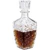 MDLUU - Decanter per liquori, in vetro, con tappo ermetico, per whisky, vodka, borbon, per regali, casa, bar, feste, 800 ml