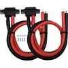 Nuofany 2 connettori XT60EW-M XT60 maschio Pigtail XT60 per montaggio a pannello con cavo da 30 cm 12AWG per drone RC Aircraft FPV Racing Drone