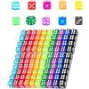 HAXIHA 100 Pezzi Dadi Impostato14mm Traslucidi Colorati,6 Facce Dadi da Gioco,per Giocare ai Giochi da Tavolo per Giochi e feste,10 Colori