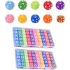 HAXIHA 100 Pezzi Colorati Dadi Impostato,6 Facce 16mm Dadi da Gioco,Cubo a sei lati, per Giocare ai Giochi da Tavolo per Giochi e Feste,10 Colori