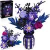 Mavo brix Kit di costruzione di un bouquet di rose nere con 12 fiori per adulti, collezione botanica per donne e ragazze dai 14 anni in su, compatibile con Lego