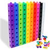 NICEIN® Cubi gioco bambini - 100 blocchi costruzioni matematici e 1 borsa portaoggetti, giochi matematici, cubi impilabili, Adatto a ragazzi e ragazze di età superiore ai 3 anni