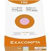Exacompta - Rif. 13273E - Cartone da 12 custodie da 100 spine bristol a quadretti 5 x 5 non perforate, formato 125 x 200 mm, compatibili con stampanti a getto d'inchiostro, laser e fotocopiatrice