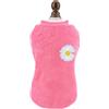 Smalllee_lucky_store - Maglione in pile per cani di piccola taglia gatto, felpacaldo cappotto invernale per cuccioli Yokie chihuahua, motivo floreale, rosa caldo, taglia S