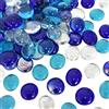 Naapesi Ciottoli in Vetro Blu Pietre di Cristallo, 120 Pezzi Colori Misti Gemma di Vetro Ghiaia Pietra Preziosa, Pietre per Mosaico Decorazione Domestica Riempitore Vaso Decorazione Fondo Vasca per Pesci