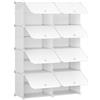 HOOBRO Scarpiera, Scaffale Portascarpe a 8 Scomparti, con Sportello, Scaffale Componibile in Plastica, Scomparto di 40 x 30 x 30 cm, per Corridoio, Portico, Dormitorio, Bianco EWT28SC01G1