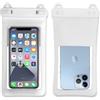 KEQAR Custodia Impermeabile IP68 con Galleggiante, Cover Subacquea per iPhone 16 15 14 13 Pro Max, Galaxy S24 S23 S22 ecc., Fotografia Subacquea (fino a 7.2) (B) (bianco)